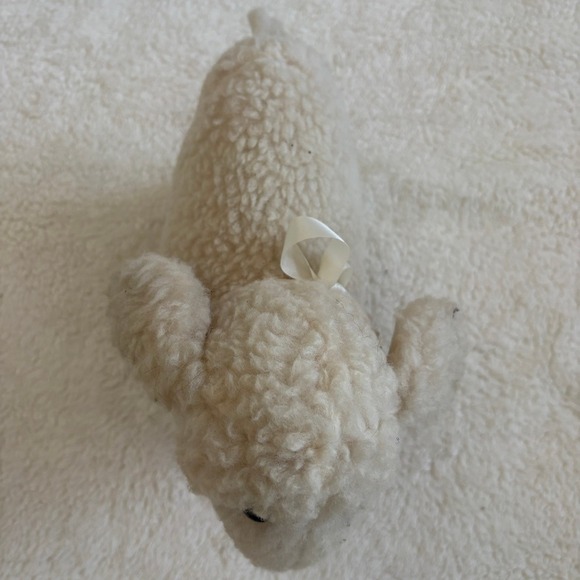 Vtg Stratton Woolex Sheep Plush Salesman Sample w/ Bell Ribbon Promotional gift - Picture 8 of 11